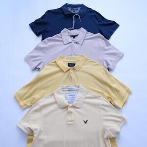 American Eagle, Express, Banana Republic Lot of 4 Men's Polo Shirts Large